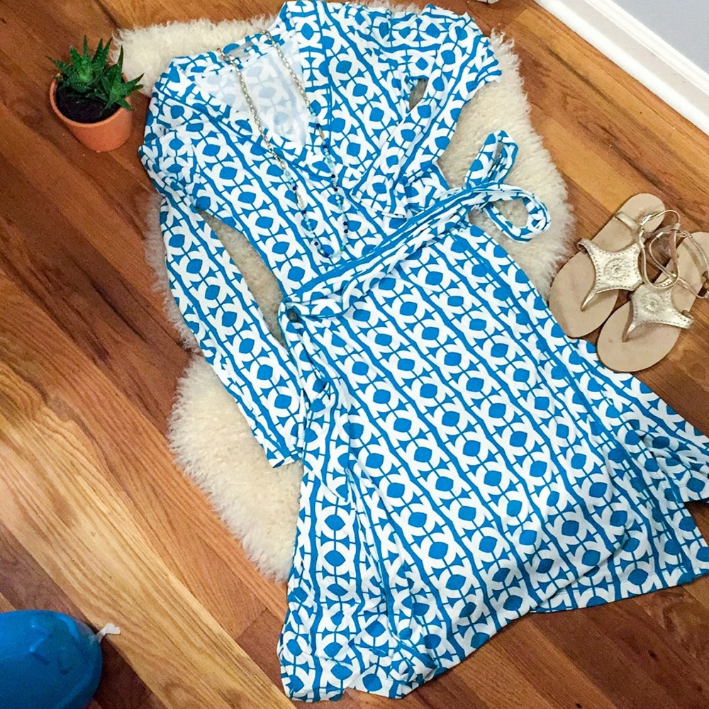 Beautiful Geometric Wrap Dress